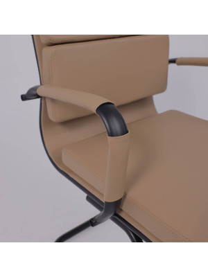 Стул офисный AksHome Indigo кофейный подлокотники