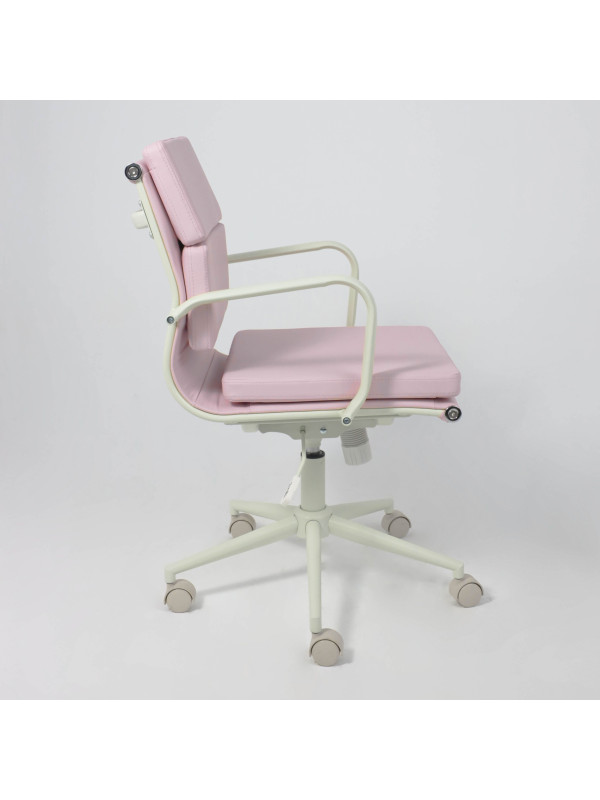 Кресло компьютерное AksHome Indigo розовый сбоку