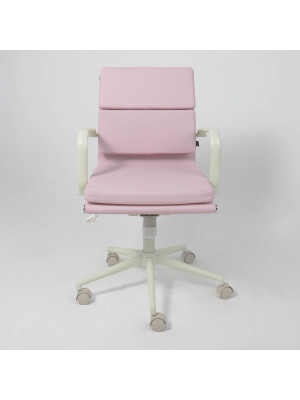 Кресло компьютерное AksHome Indigo розовый спереди