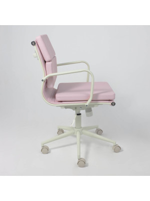 Кресло компьютерное AksHome Indigo розовый сбоку