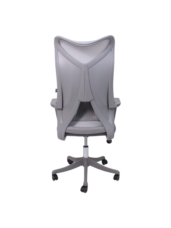 Кресло компьютерное AksHome Abraham серый сзади