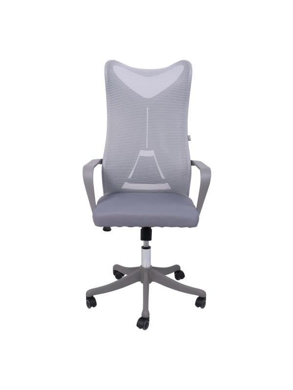 Кресло компьютерное AksHome Abraham серый спереди
