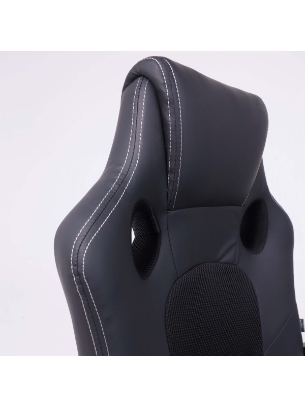 Кресло компьютерное AksHome Fan черный вблизи