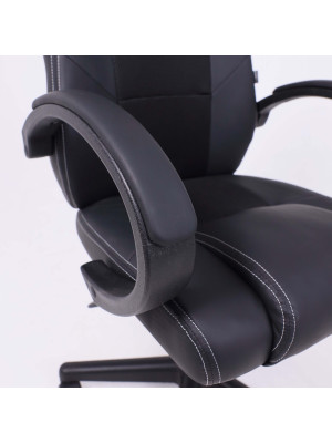 Кресло компьютерное AksHome Fan черный подлокотники