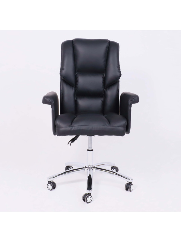 Кресло компьютерное AksHome Homer Eco черный спереди