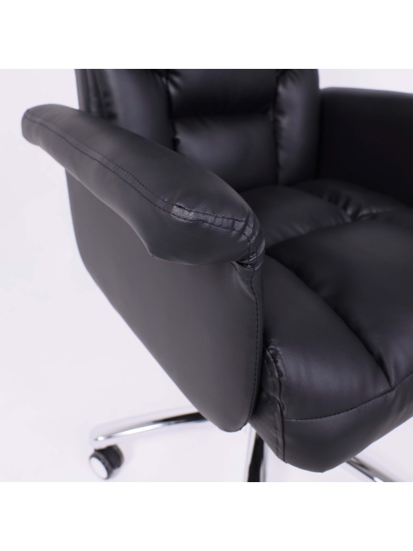 Кресло компьютерное AksHome Homer Eco черный подлокотники