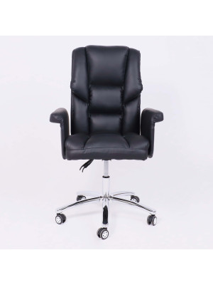 Кресло компьютерное AksHome Homer Eco черный спереди