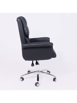 Кресло компьютерное AksHome Homer Eco черный сбоку