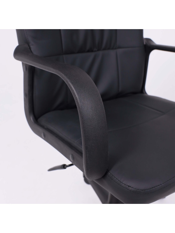 Кресло компьютерное AksHome Leonidas черный подлокотники