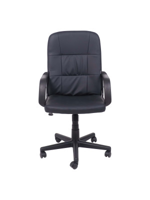 Кресло компьютерное AksHome Leonidas черный спереди