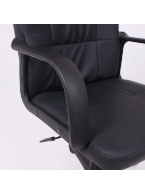 Кресло компьютерное AksHome Leonidas черный подлокотники