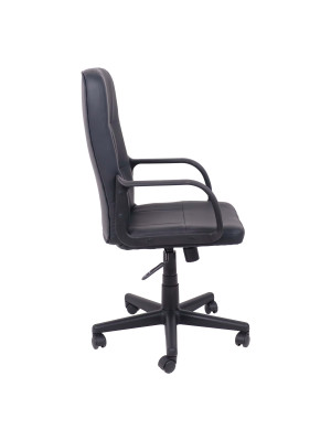 Кресло компьютерное AksHome Leonidas черный сбоку