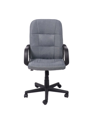 Кресло компьютерное AksHome Leonidas серый спереди