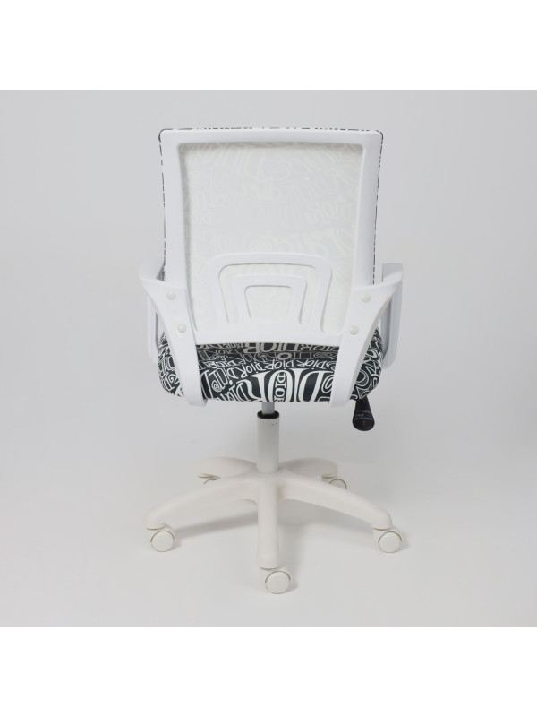 Кресло компьютерное AksHome Ricci New черный/белый сзади