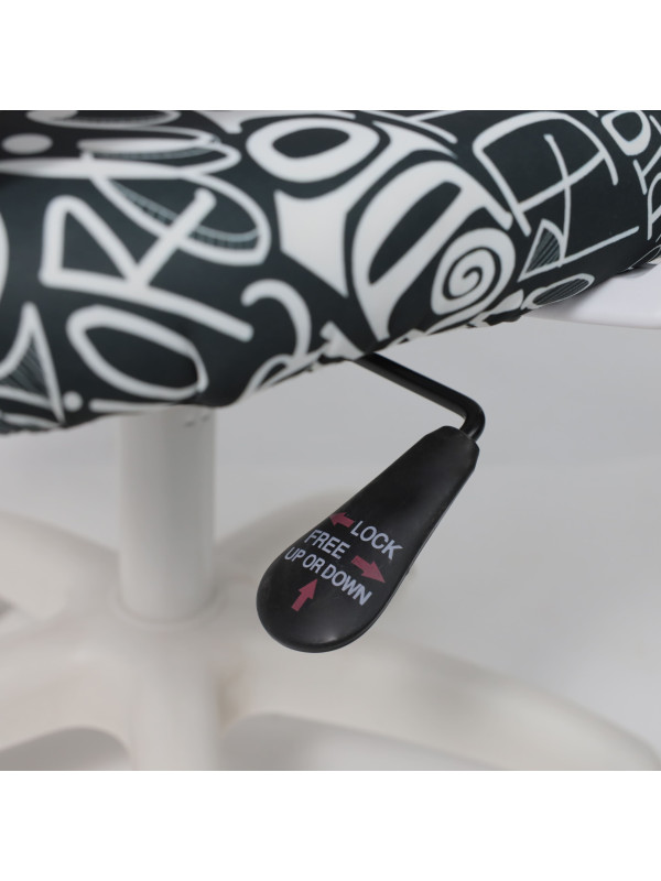 Кресло компьютерное AksHome Ricci New черный/белый механизм регулировки