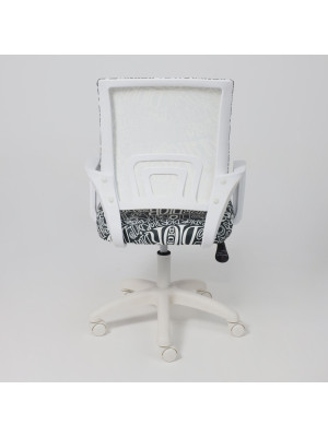 Кресло компьютерное AksHome Ricci New черный/белый сзади