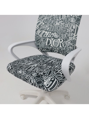 Кресло компьютерное AksHome Ricci New черный/белый сверху