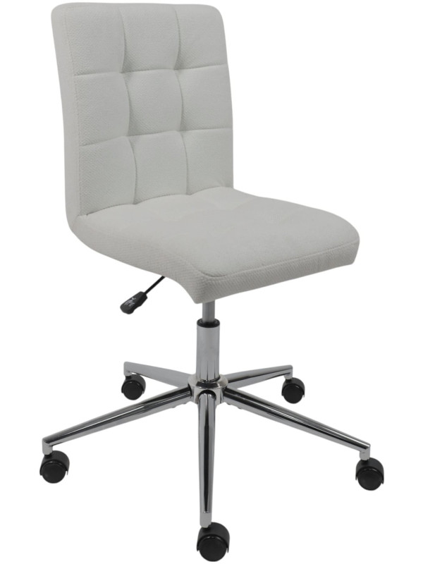 Кресло компьютерное Роза квадрат Buble White 15 белый