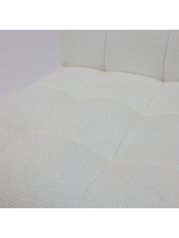 Кресло компьютерное Роза квадрат Buble White 15 белый сверху