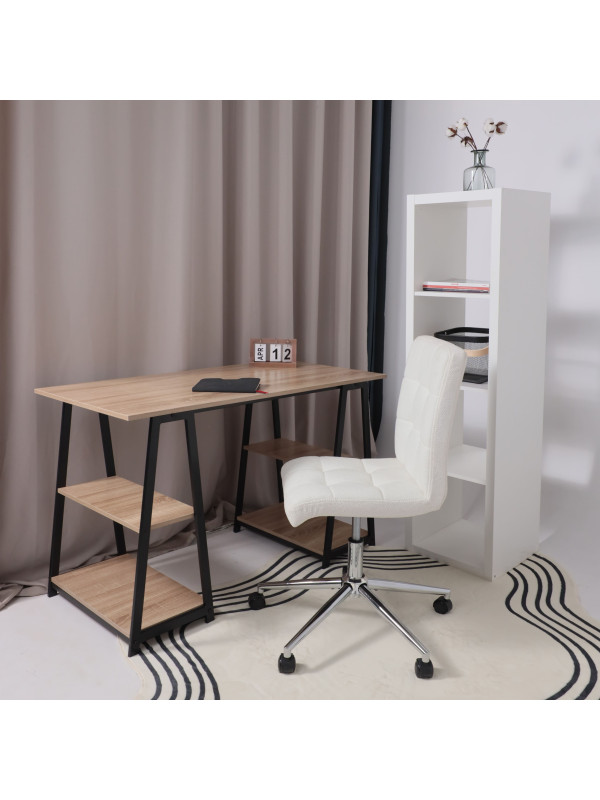 Кресло компьютерное Роза квадрат Buble White 15 белый  в интерьере