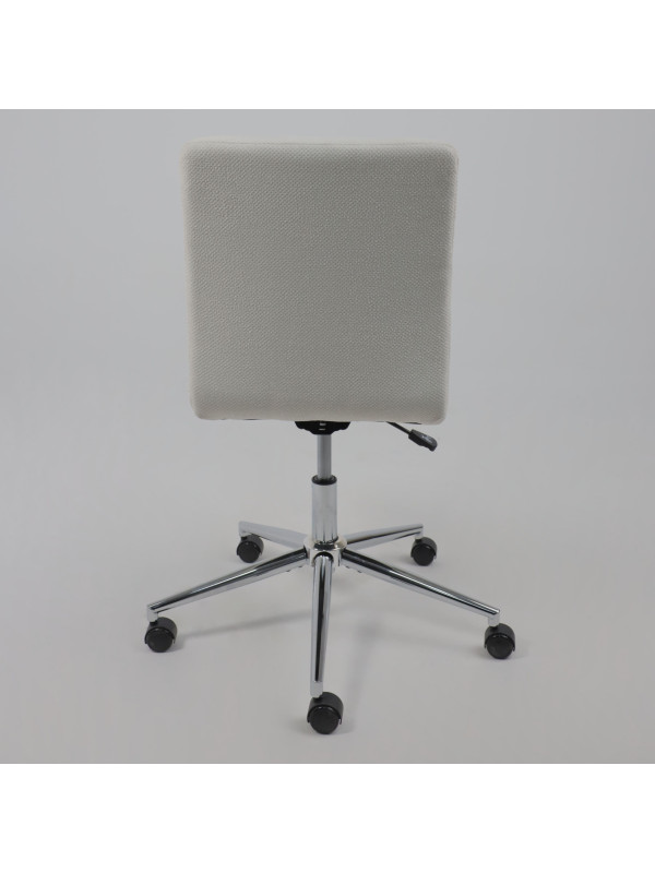 Кресло компьютерное Роза квадрат Buble White 15 белый сзади