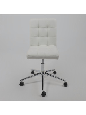 Кресло компьютерное Роза квадрат Buble White 15 белый спереди