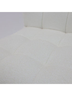 Кресло компьютерное Роза квадрат Buble White 15 белый сверху