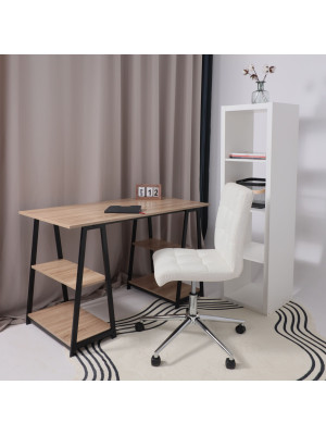 Кресло компьютерное Роза квадрат Buble White 15 белый  в интерьере