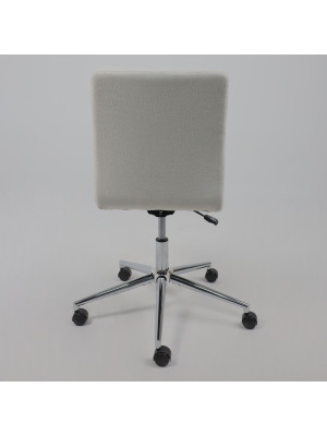 Кресло компьютерное Роза квадрат Buble White 15 белый сзади