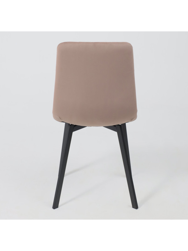 Стул AksHome Рой серо-бежевый/черный сзади