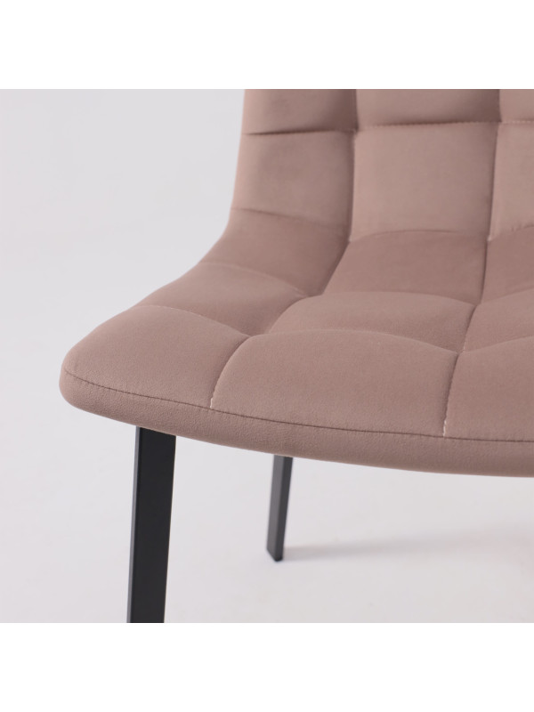 Стул AksHome Рой серо-бежевый/черный вблизи