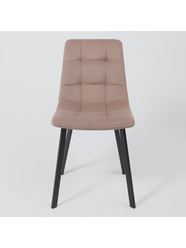 Стул AksHome Рой серо-бежевый/черный спереди