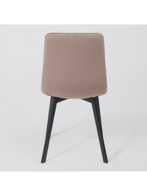 Стул AksHome Рой серо-бежевый/черный сзади