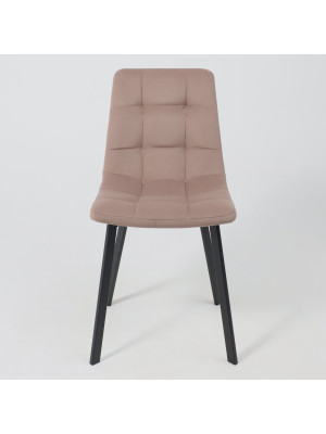 Стул AksHome Рой серо-бежевый/черный спереди