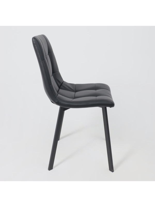 Стул AksHome Рой черный (экокожа) сбоку