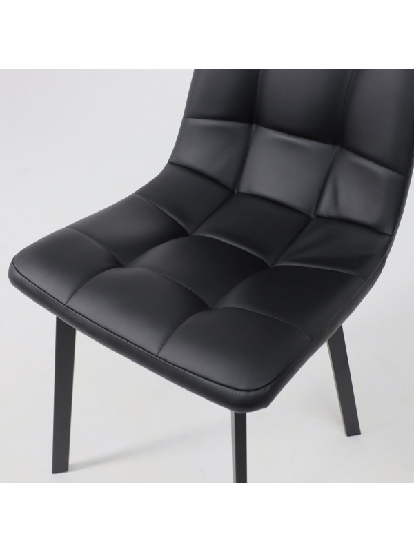 Стул AksHome Рой черный (экокожа) сверху