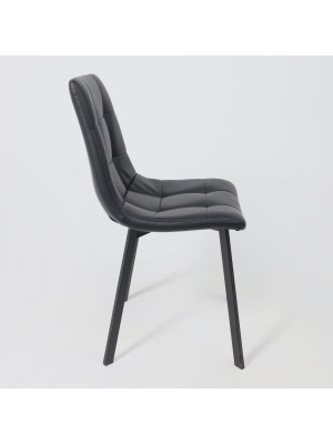 Стул AksHome Рой черный (экокожа) сбоку