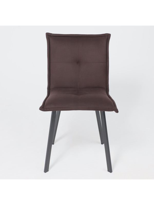 Стул AksHome Рубик U темно-коричневый/черный спереди