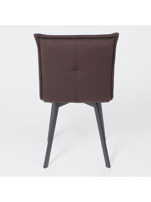 Стул AksHome Рубик U темно-коричневый/черный сзади