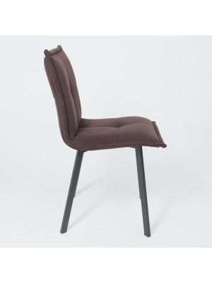 Стул AksHome Рубик U темно-коричневый/черный сбоку