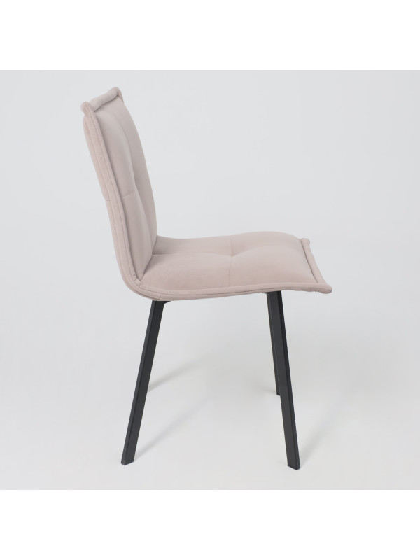 Стул AksHome Рубик U серо-бежевый/черный сбоку