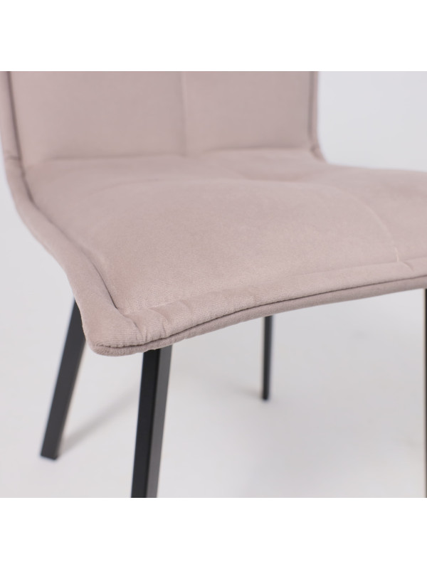 Стул AksHome Рубик U серо-бежевый/черный вблизи