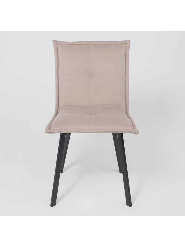 Стул AksHome Рубик U серо-бежевый/черный спереди