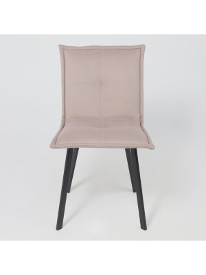 Стул AksHome Рубик U серо-бежевый/черный спереди