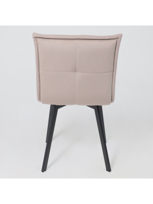 Стул AksHome Рубик U серо-бежевый/черный сзади