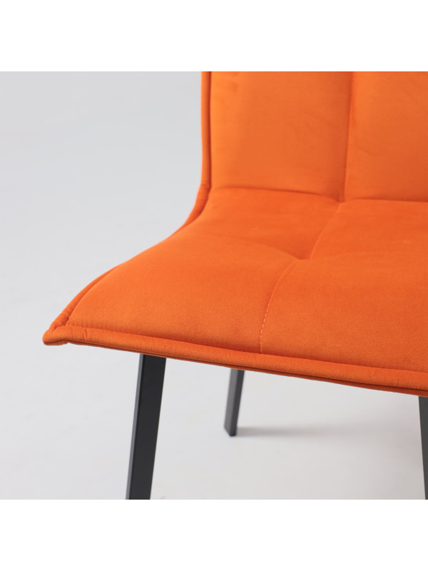 Стул AksHome Рубик U терракотовый/черный вблизи