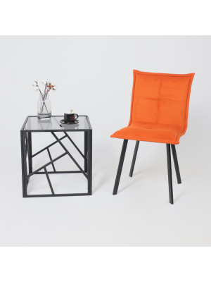 Стул AksHome Рубик U терракотовый/черный в интерьере