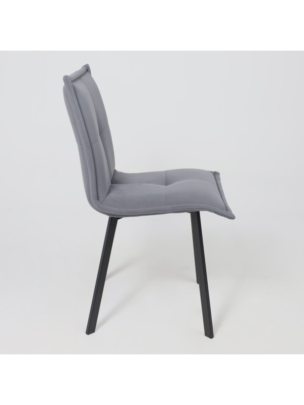 Стул AksHome Рубик U серый/черный сбоку