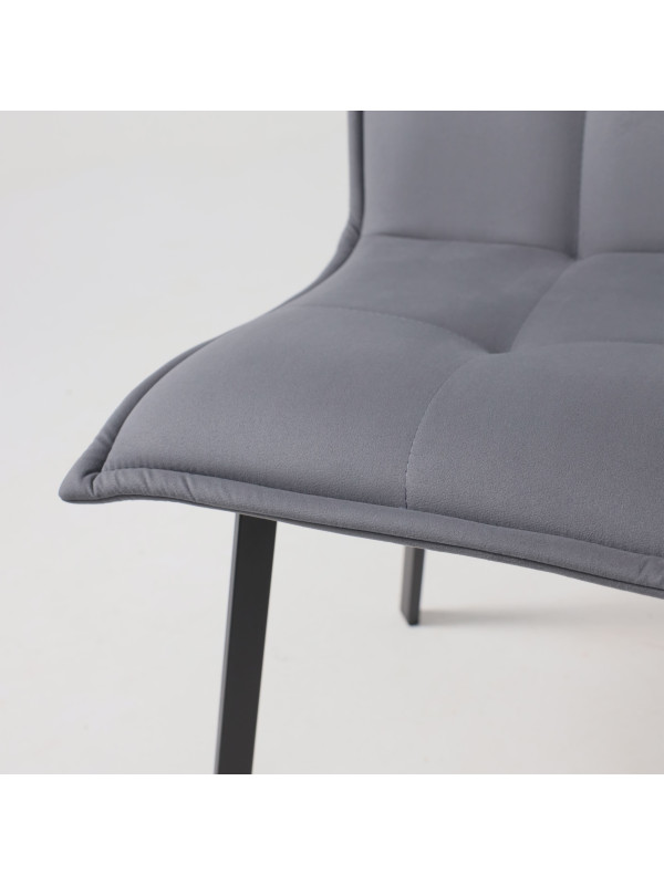 Стул AksHome Рубик U серый/черный вблизи (1)