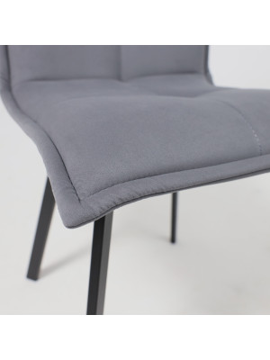 Стул AksHome Рубик U серый/черный вблизи